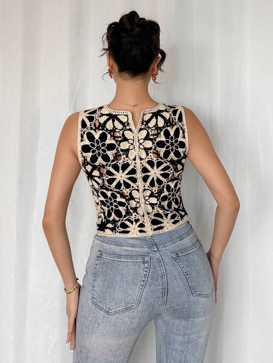 Women Summer Knitted Sleeveless Short Sleeved Top