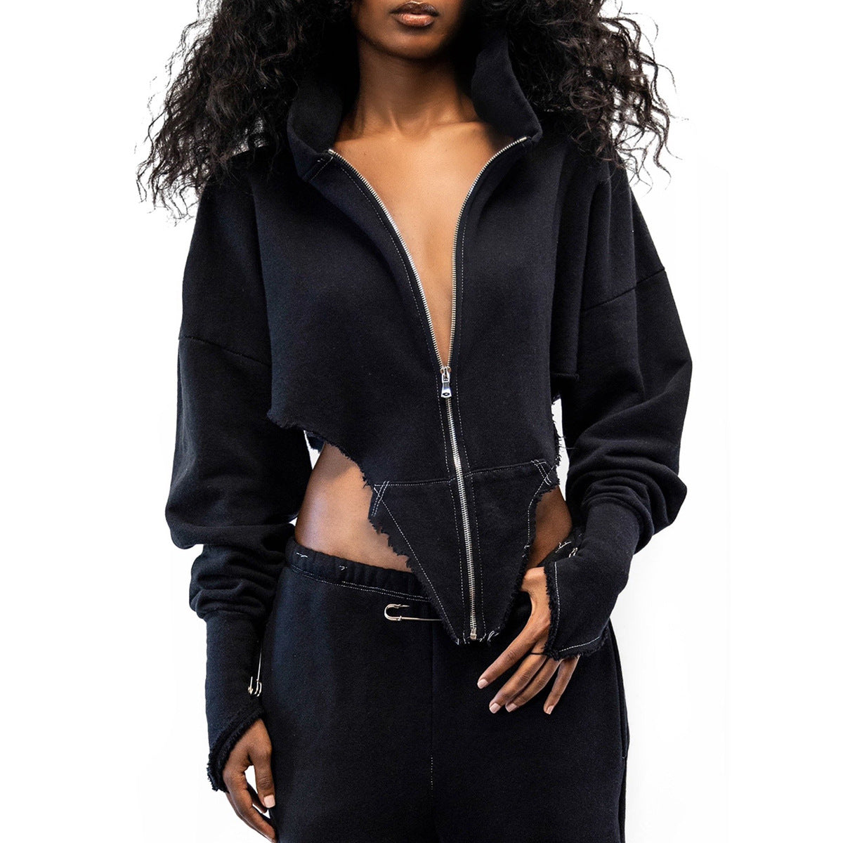 Deserted Loose fit Crop Hoodie