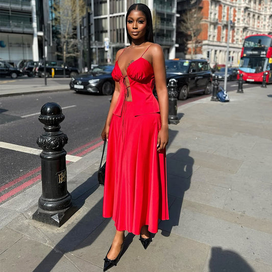 Rich Red Olivia Matching set