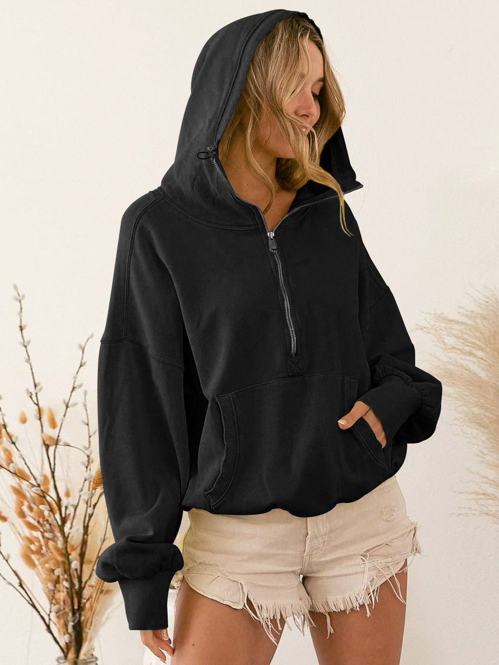 Bethany hooded high neck Sweatshirt
