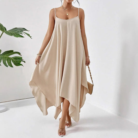Angelic Elegant Asymmetric Slip Dress