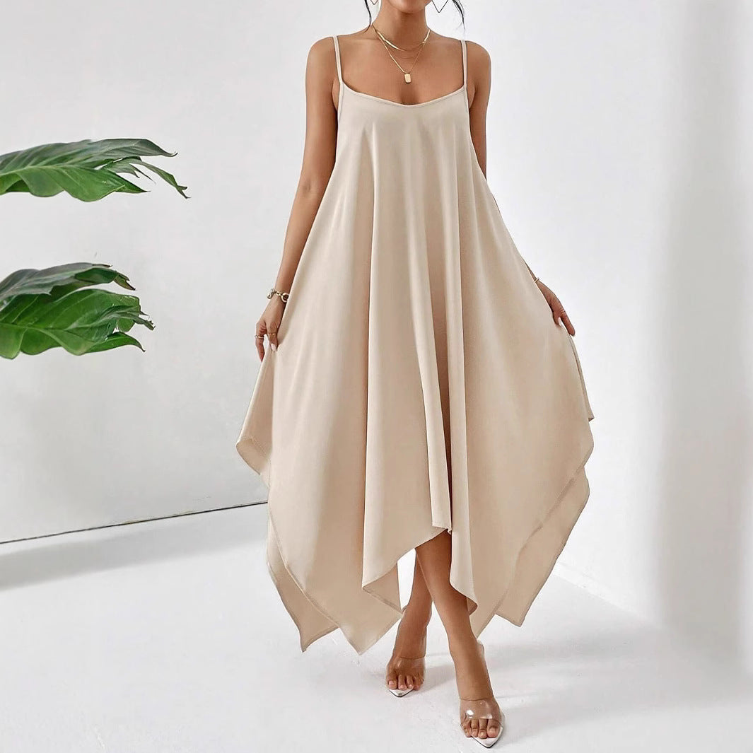 Angelic Elegant Asymmetric Slip Dress
