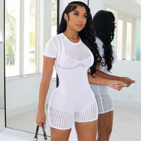 Anise Mesh Peekaboo Playsuit