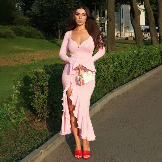 Ella Pink Blossom Sleeve Dress