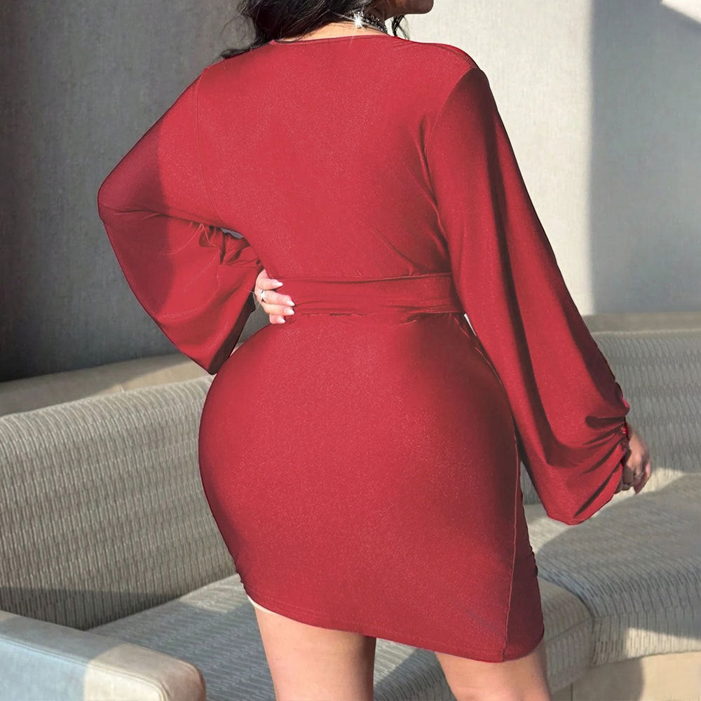 Sexy V neck Dress Bodycon Socialite Dress