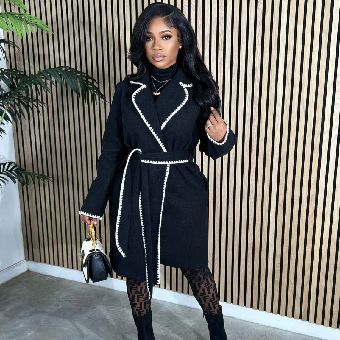 Woolen Long Sleeves Long Cut Coat