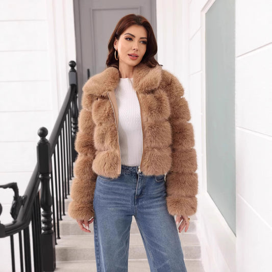 Faux Fur Coat Faux Fur Coat Haining Short Faux Fur Outer