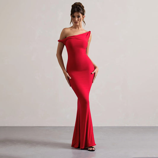 Ruby Sexy Shoulder less  Maxi Dress