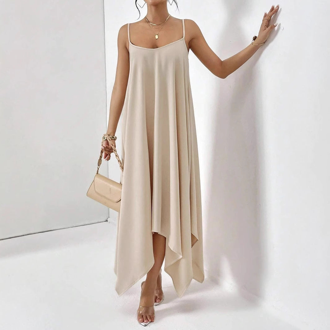 Angelic Elegant Asymmetric Slip Dress