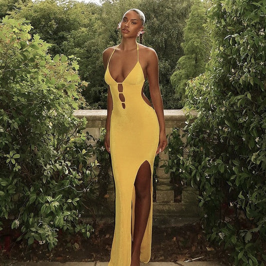 Honey Low Slit Maxi Dress