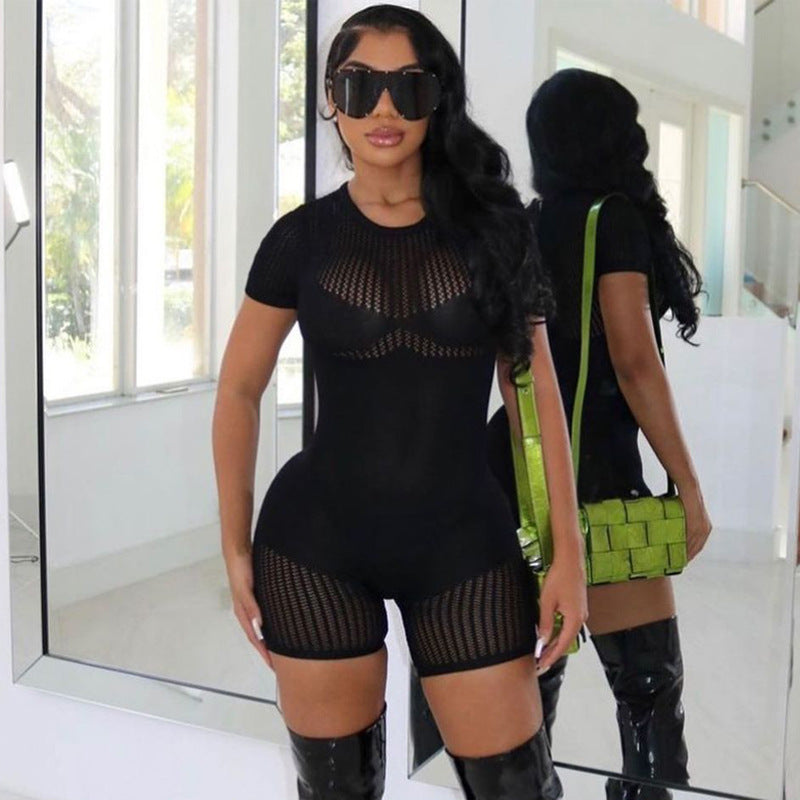 Anise Mesh Peekaboo Playsuit