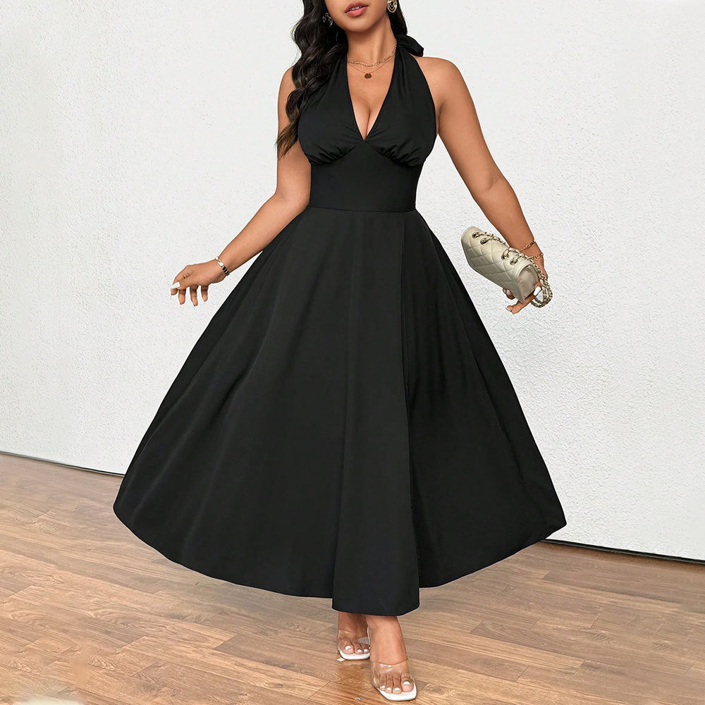 French V neck Cocktail Dress