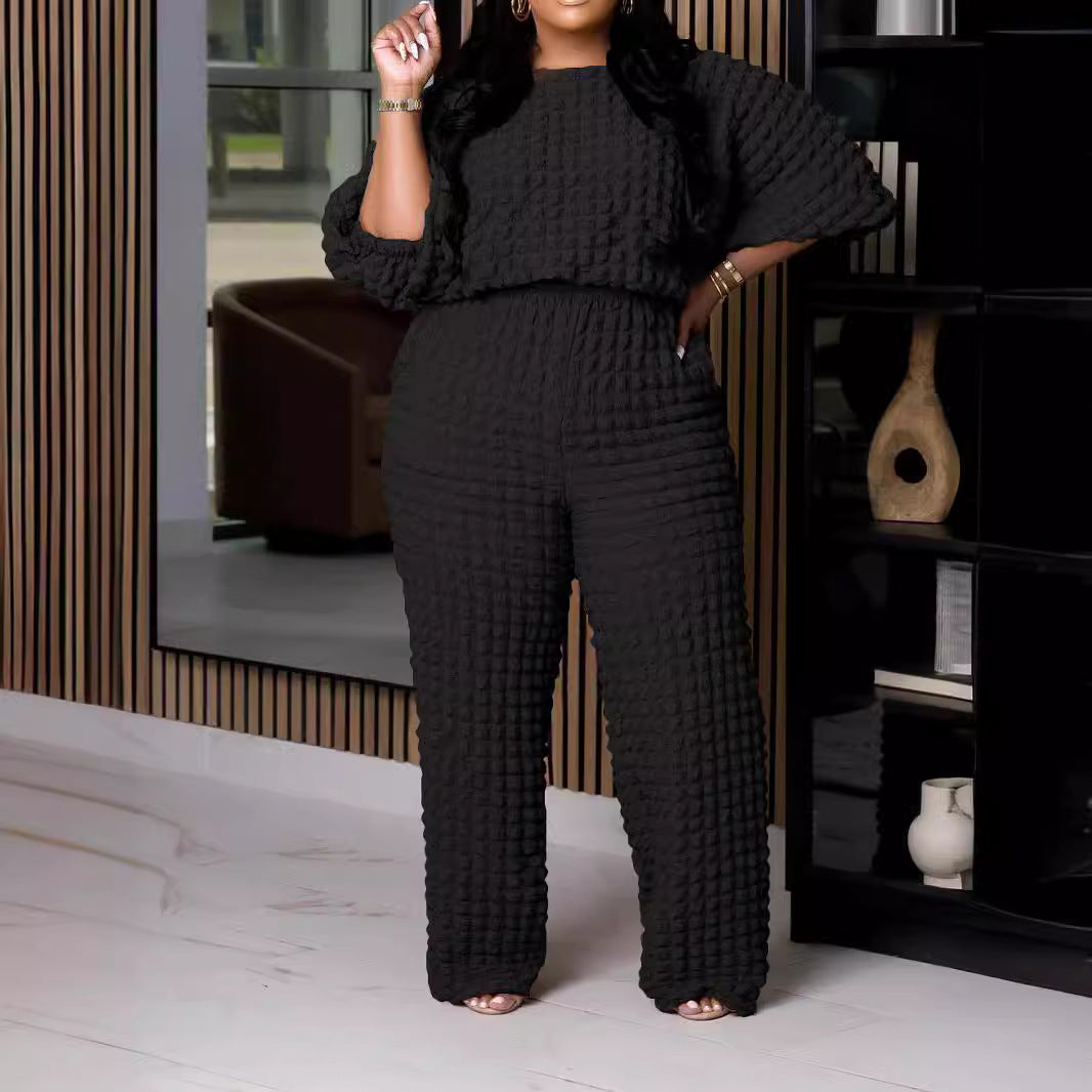 Plus Size Casual Comfortable Loose Two Piece Set