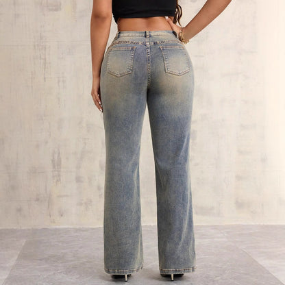 Women Clothing Straight Cross Denim