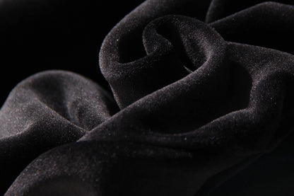 Black Velvet Hooded Multi Metal Zipper Sweater