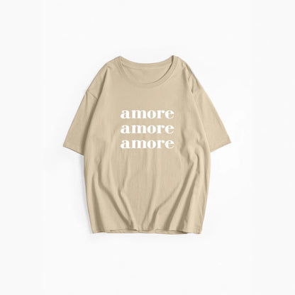 Printed T shirt Women Summer Loose round Neck Cotton Short Sleeve Top