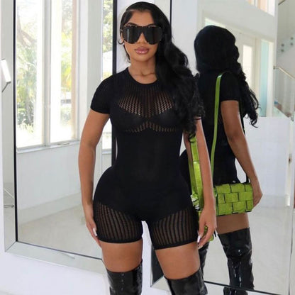 Anise Mesh Peekaboo Playsuit